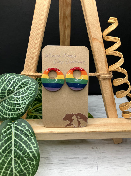 BYO High Gloss Dangle - Rainbow Stripes