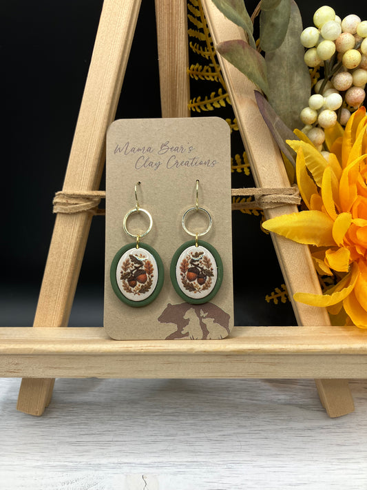 Fall Inlay Style - Acorns in Green