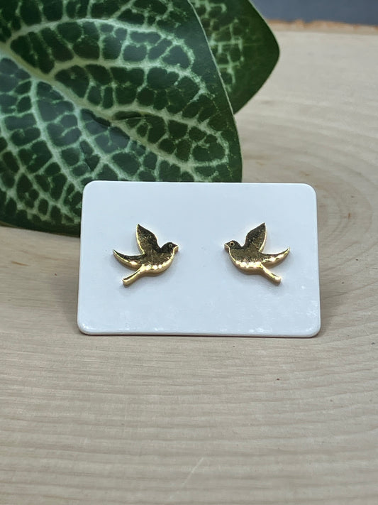 Sparrow Stud - Gold Tone