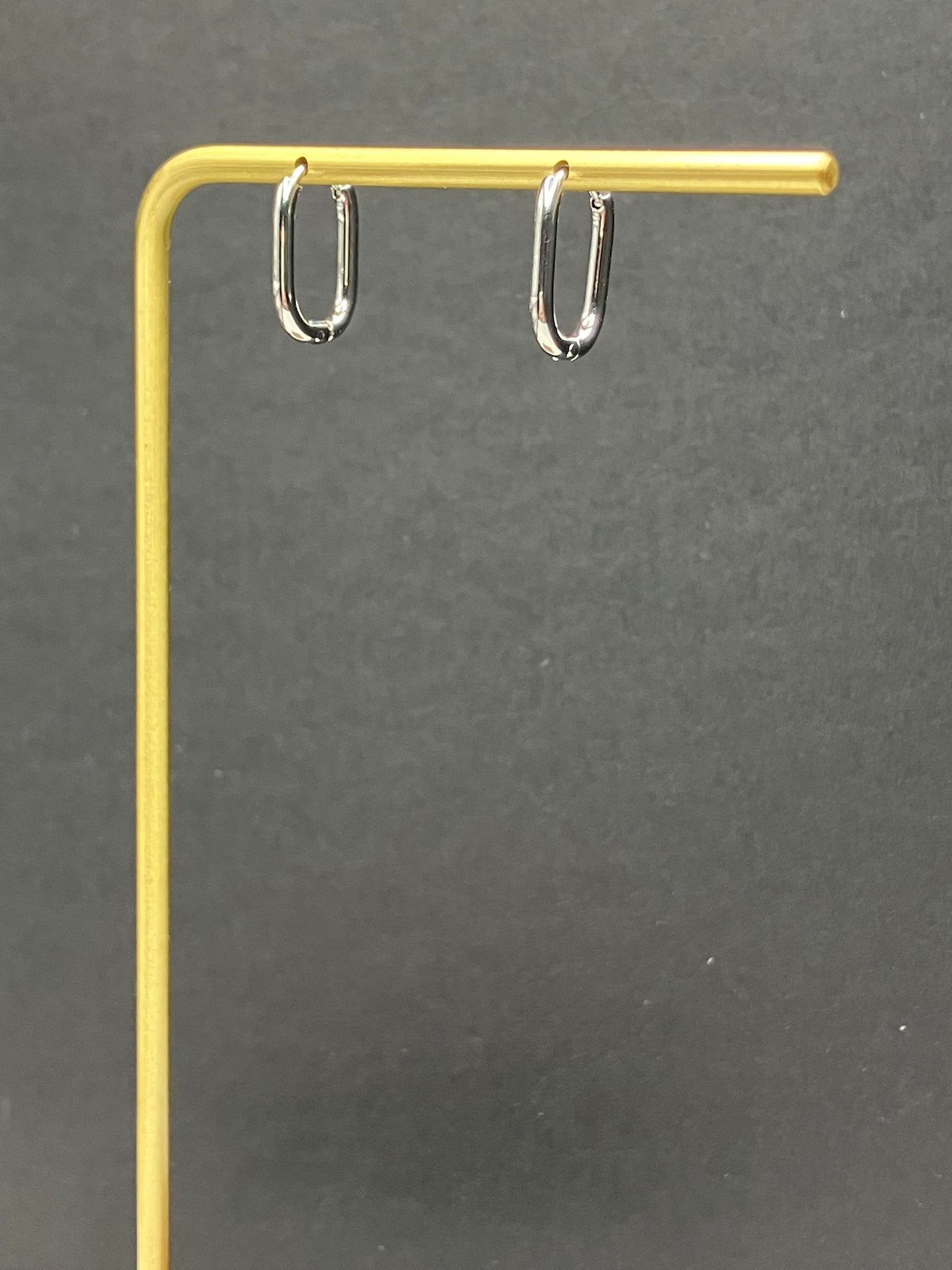 BYO Small Rectangle Hoop - Silver