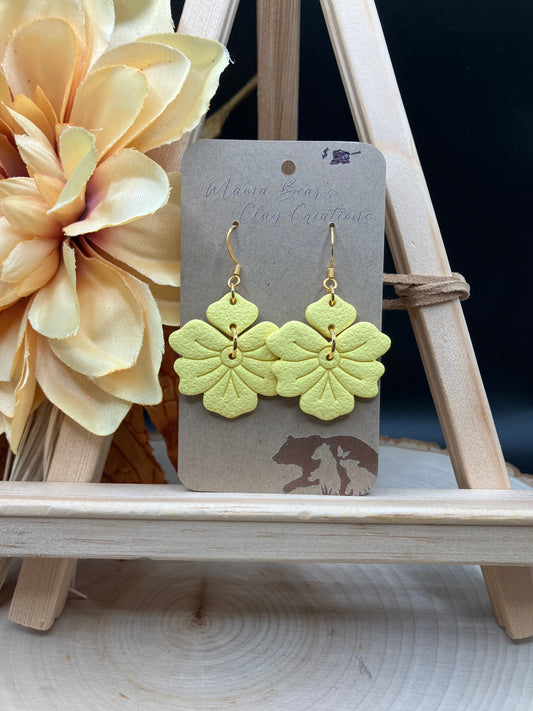 Two Piece Flower - Yellow