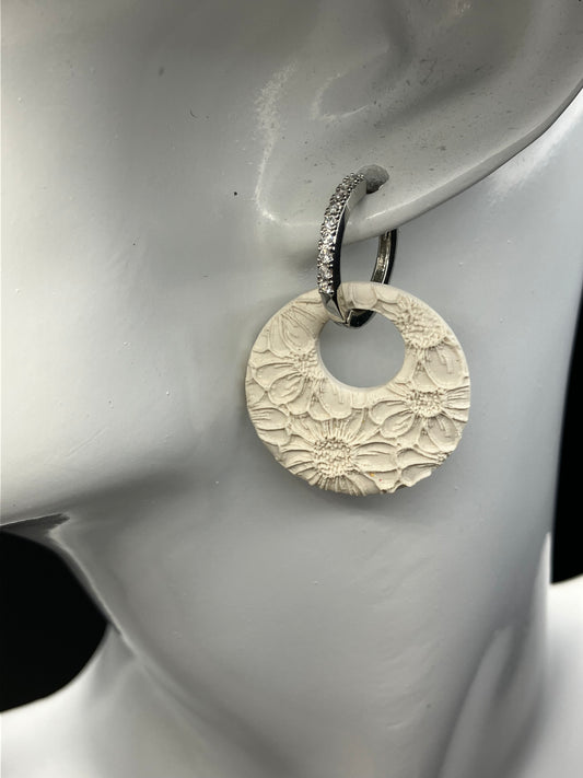 BYO CZ Inlay Hoop - Silver