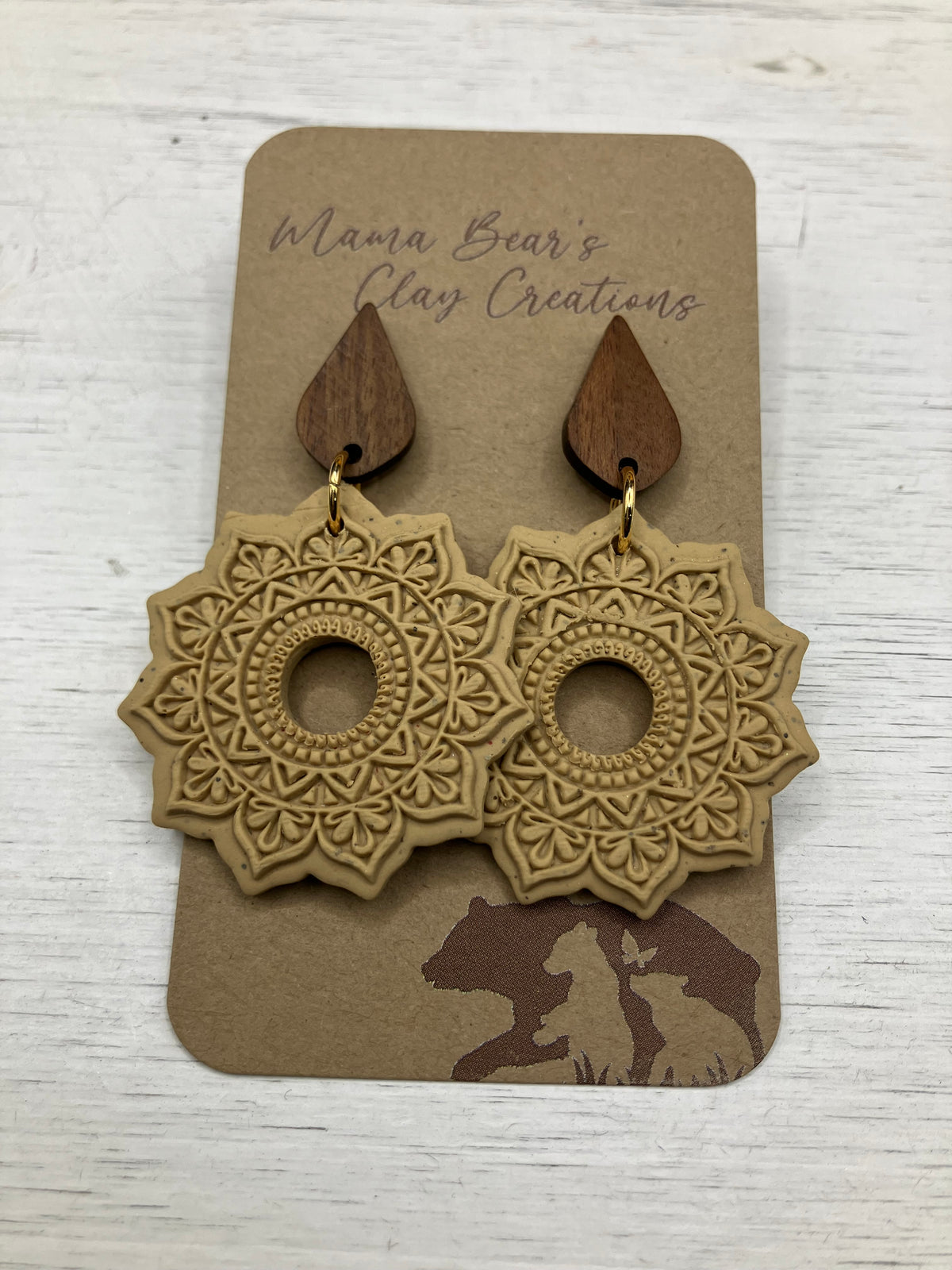 Wood Post Mandala - Speckled Sand