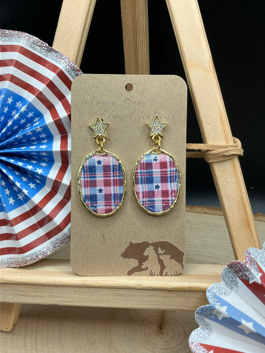 Stars Plaid - Oval Bezel