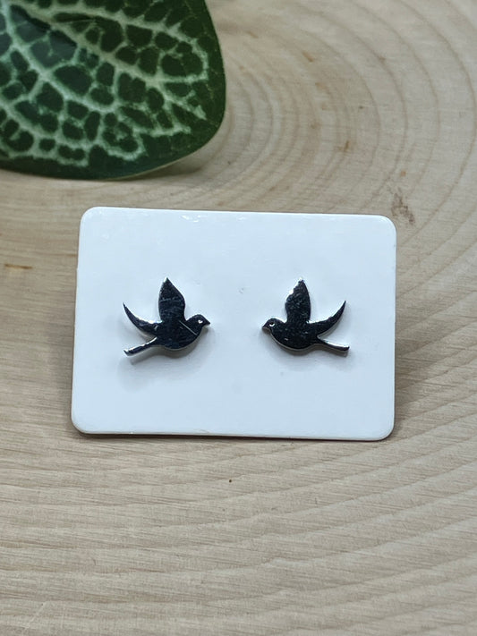 Sparrow Stud - Silver Tone