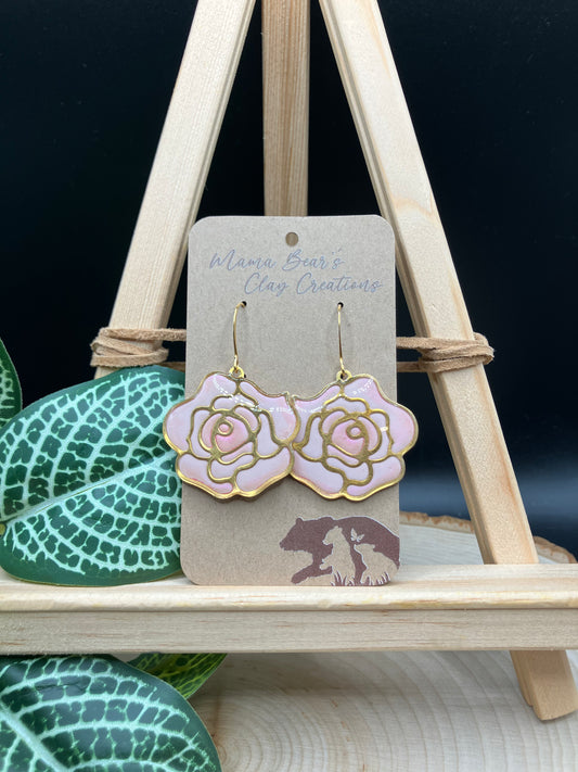 Pale Pink Rose Dangle