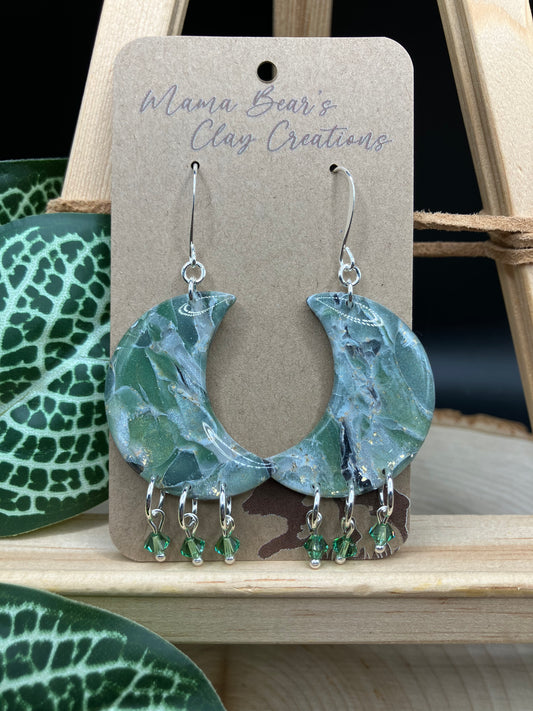 Emerald Beaded Moons - Erinite