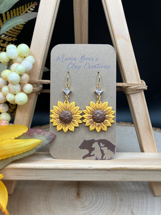 Sunflower w/clear cz